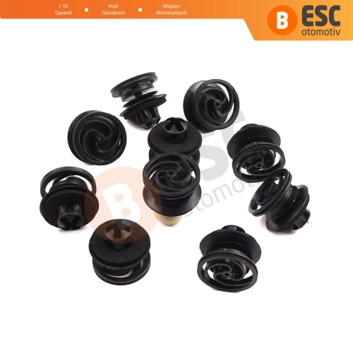 VW için 10 Adet Kapı Pervazı Paneli Tutucu Klipsi Siyah 3B0868243