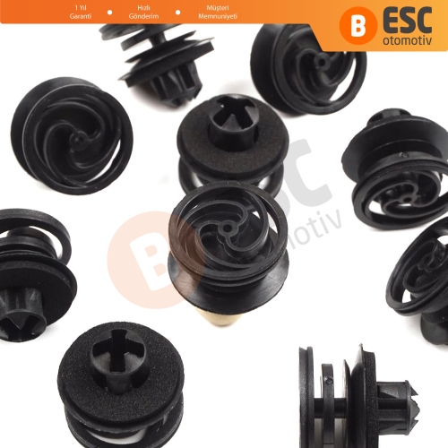 VW için 10 Adet Kapı Pervazı Paneli Tutucu Klipsi Siyah 3B0868243