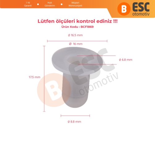 Renault 7703074022 Skoda 109746420 İçin 10 Adet Marşbiyel Klipsi