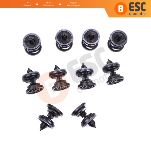 VW Audi için 10 Adet Kapı Paneli Tutucu Klipsi Siyah 7L6868243