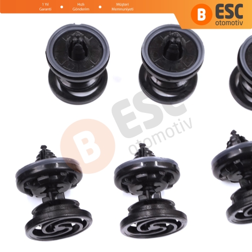 VW Audi için 10 Adet Kapı Paneli Tutucu Klipsi Siyah 7L6868243