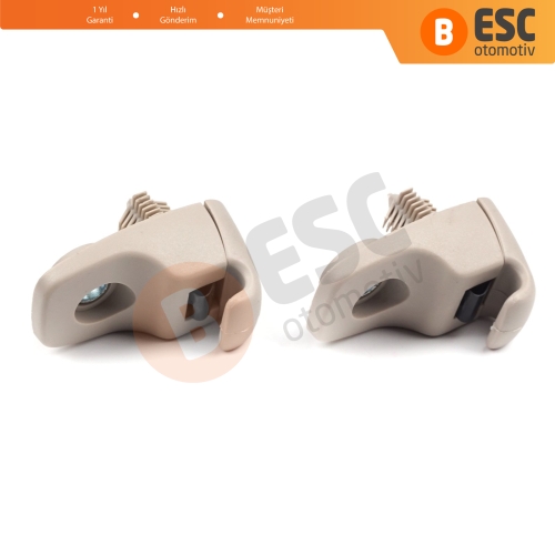 Fiat Ducato 250 Peugeot Boxer Citroen Jumper 2006-On için 2 Adet Güneşlik Tutucu Kancası Ayağı Klipsi Bej Renk 735566854