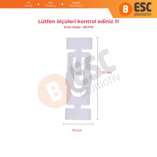 VW Golf 3 için 10 Adet Kalıp Klipsi 1H0853733B