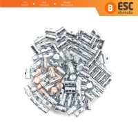 BCR036 100 Adet İç Dış Kapı Kolu Bagaj Kapağı Kilidi Mandal Açma Kablosu Tel Halat Ucu 6x10 mm Delik Çapı: 2.2 mm