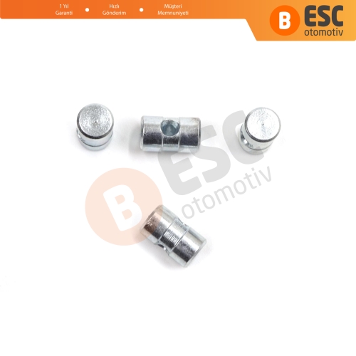 BCR036 100 Adet İç Dış Kapı Kolu Bagaj Kapağı Kilidi Mandal Açma Kablosu Tel Halat Ucu 6x10 mm Delik Çapı: 2.2 mm