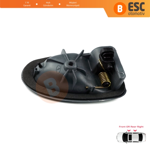 Renault Clio 2 Scenic Megane 1 Trafic Master 2 Mascott Logan 1 Movano Vivaro A Interstar Primastar 1 Daily 7700434717 İçin Gri Sağ Kapı İç Açma Kolu Kancalı Tip