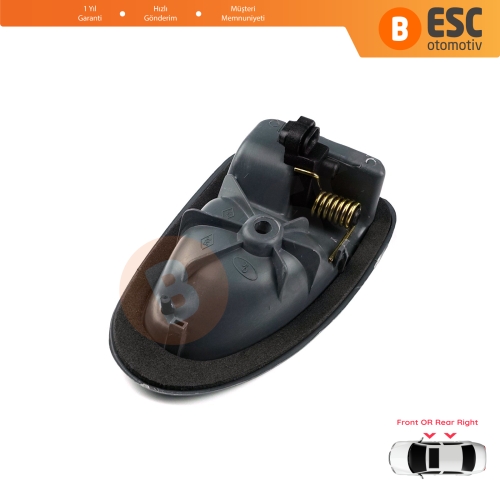 Renault Clio 2 Scenic Megane 1 Trafic Master 2 Mascott Logan 1 Movano Vivaro A Interstar Primastar 1 Daily 7700434717 İçin Gri Sağ Kapı İç Açma Kolu Kancalı Tip