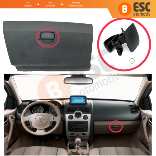 Renault Megane 2 Clio 3 için Torpido Açma Kilit Mandalı Siyah 8200078820