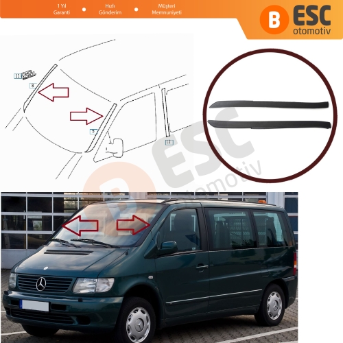 Mercedes Vito W638 için Ön Cam Çıtası Sağ Sol 6386980179 079