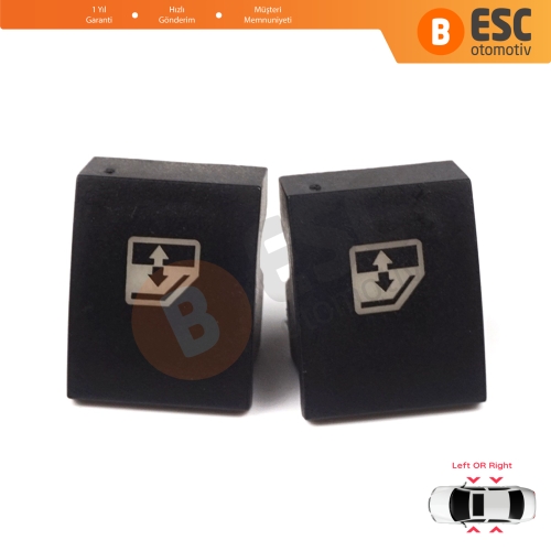 Opel Astra H Zafira B Tigra B 6240452 İçin 2 Adet Ön veya Arka Cam Açma Düğme Kapağı