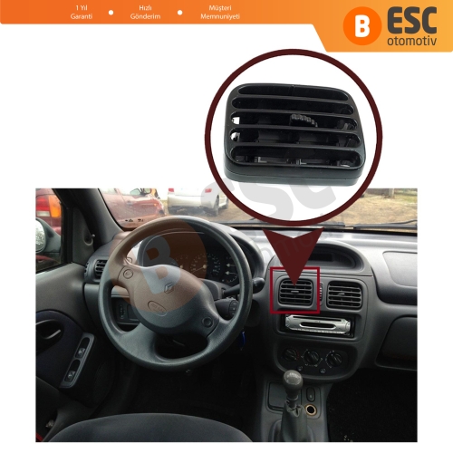 Renault Clio 2 Symbol için Havalandırma Izgarası Sol Siyah 7702258279