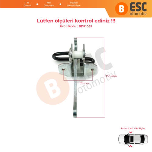 BMW 5 Serisi E34 7 Serisi E32 için Ön Kapı Gergisi 51218155698