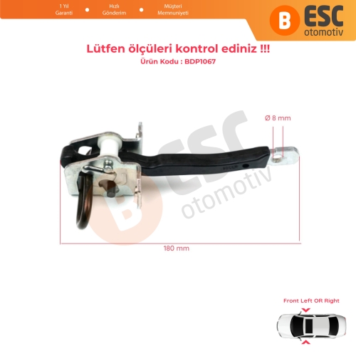 BMW 5 E39 için Ön Sağ veya Sol Kapı Gergisi 51218193447