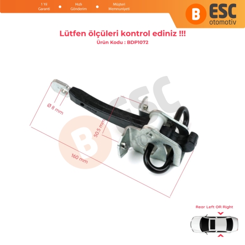 BMW 7 E38 Sedan için Arka Kapı Gergisi 51228234605 8234605