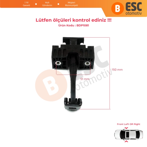 BMW 3 E90 E91 için Ön Kapı Gergisi 51217259243 7259243 