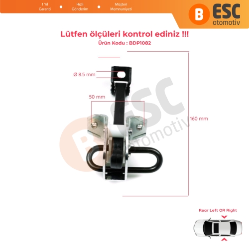 BMW 3 E46 Saloon Estate Touring SW için Arka Kapı Gergisi 51228160963