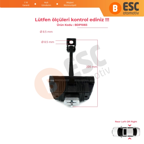 BMW X3 E83 2003-2011 için Arka Kapı Gergisi 41527176802