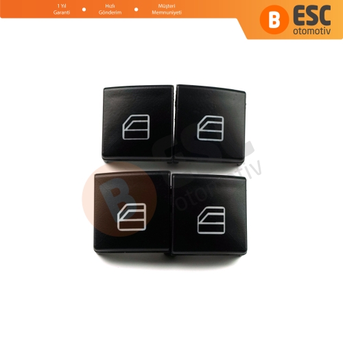 Mercedes W204 W212 S212 A207 C207 X204 W176 W246 C117 X117 X166  X156 W166 2049055402 İçin 4 Adet Sürücü Ana Cam Açma Düğme Kapağı