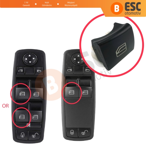 Mercedes A Class W169 B Class W245 A1698206410 İçin Sürücü Kumanda Sol Cam Açma Düğme Kapağı