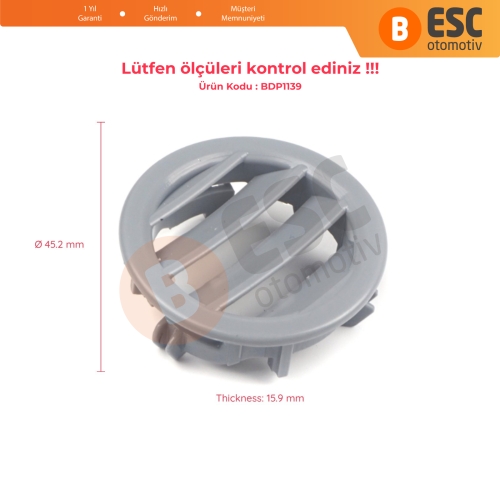 Mercedes W204 C Class için GRİ Ön Sağ Klima Izgara Kapağı 2046805087