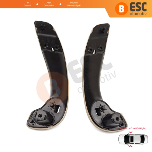 Renault Megane MK3 Fluence 809600015R İçin Ön İç Kapı Çekme Kolçak Tutamak Takımı Bej