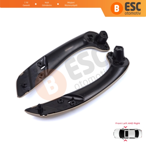 Renault Megane MK3 Fluence 809600015R İçin Ön İç Kapı Çekme Kolçak Tutamak Takımı Bej