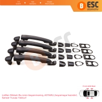 Renault Fluence Megane 3 Clio 4 Scenic 3 Captur 1 için 4 Adet Dış Kapı Açma Kolu Siyah Astarlı 806B02596R
