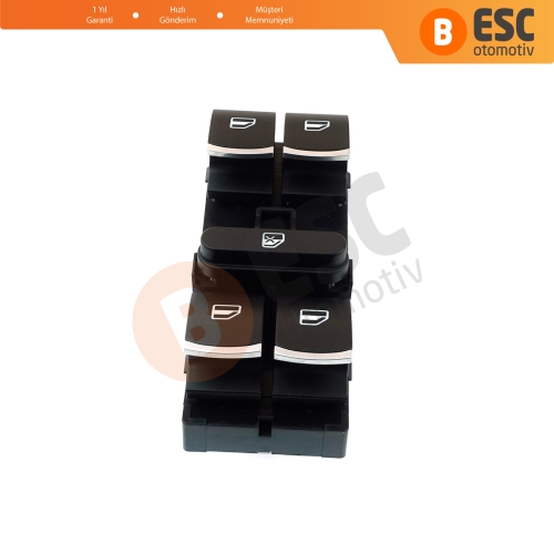 VW Golf Jetta Passat Tiguan Scirocco Caddy EOS Touareg Touran Seat Alhambra İçin Ön Sol Dörtlü Cam Düğmesi 5K4959857
