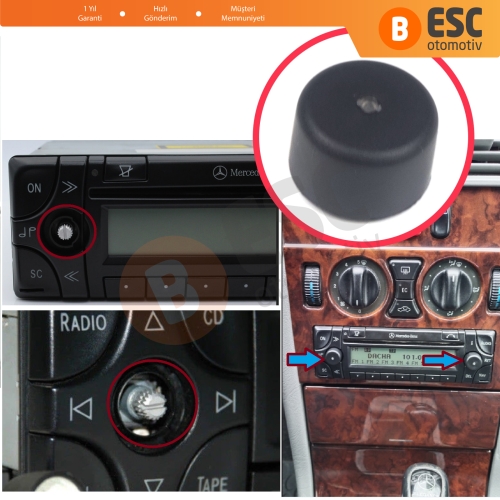 Mercedes Becker Audio 30 APS A2088200285 İçin Radyo Ses Kaset Çalar Navigasyon Düğme Kapağı