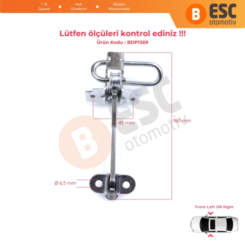 Fiat Stilo 192 2001-2010 4/5 Kapı 51760102 İçin Ön Kapı Gergi Yayı 