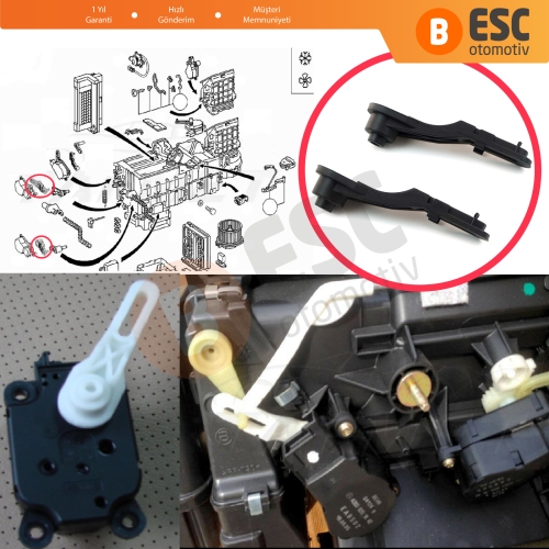 Mercedes C W203 CL203 S203 CLC W209 CLK G W463 İçin Klima Hava Yön Motor Kolu A2038300033