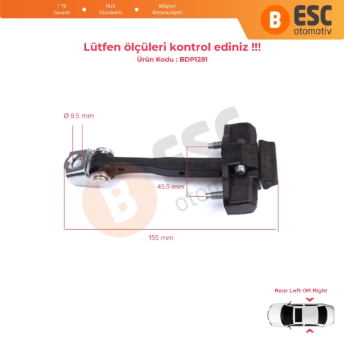 Lancia Ypsilon MK3 846 312 2011-2024 5-Kapı HB 51917798 İçin Arka Kapı Gergi Yayı