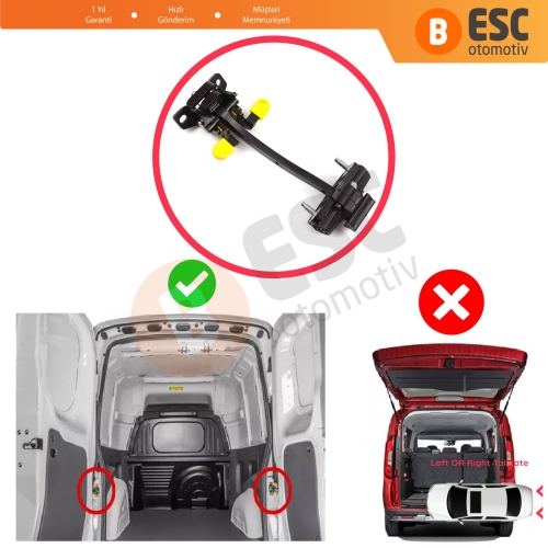 Fiat Fiorino Qubo 225 2007-2024 Citroen Nemo Peugeot Bipper Tepee 9035AQ İçin Arka Bagaj Kapı Gergi Yayı