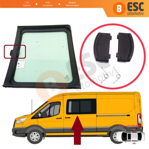 Ford Transit MK8 T18 V363 MWB LWB XLWB 2013-On BK31-B25700-A İçin Sürgülü Cam Açma Mandalı