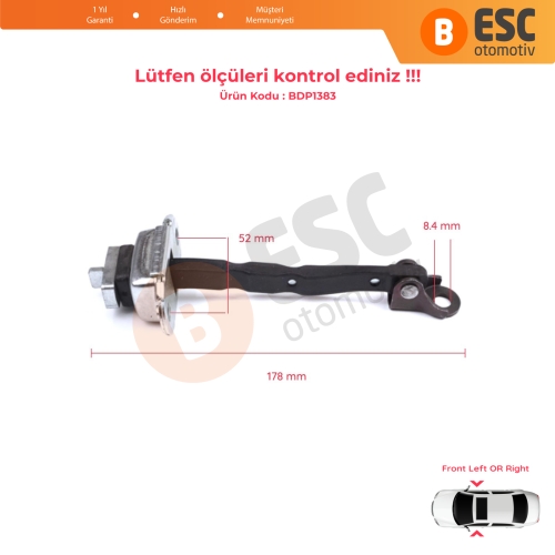 Toyota C-HR MK1 X1 AX10 AX50 2016-2024 68610F4030 İçin Ön Sağ veya Sol Kapı Gergisi