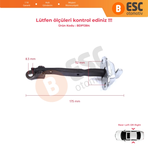 Toyota C-HR MK1 X1 AX10 AX50 2016-2024 68630F4010 İçin Arka Sağ veya Sol Kapı Gergisi