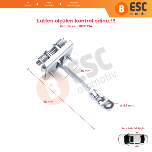 Peugeot 607 9D 9U 1999-2010 9181F5 İçin Arka Sağ veya Sol Kapı Gergisi