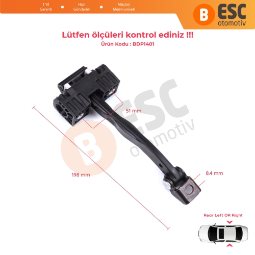 BMW 5 Series F10 F11 F18 LCI 2009-2017 51227182019 İçin Arka Sağ veya Sol Kapı Gergisi