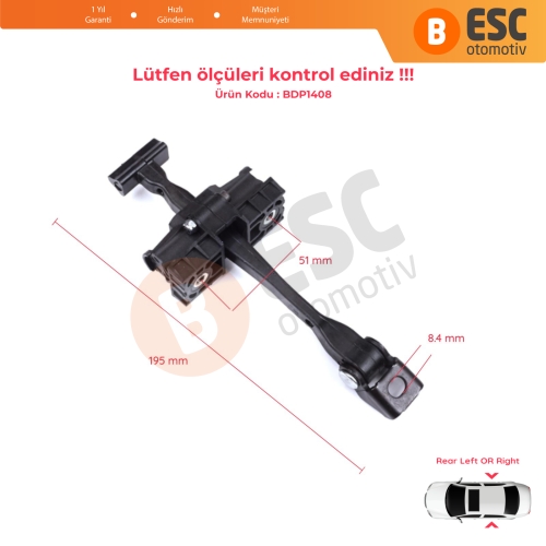 BMW 2 Series MK1 F45 F46 Tourer 2013-2021 51227404899 İçin Arka Sağ veya Sol Kapı Gergisi