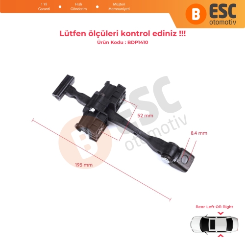 BMW X1 F48 MK2 2014-2022 51227436003 İçin Arka Sağ veya Sol Kapı Gergisi