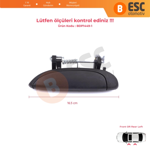 Renault Clio 2 Megane 1 Scenic 1 Symbol Thalia Logan Platina Lada Largus 7700426086 için Sol Kapı Dış Açma Kolu
