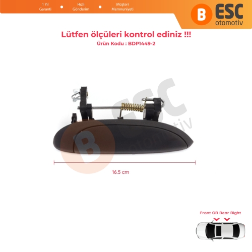 Renault Clio 2 Megane 1 Scenic 1 Symbol Thalia Logan Platina Lada Largus 7700426087 için Sağ Kapı Dış Açma Kolu