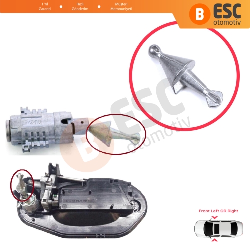 BMW 5 Series E60 E61 2003-2010 51217191917 51217127798 İçin Ön Kapı Kilidi Tamir Silindiri