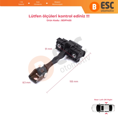 Skoda Fabia MK2 5J MG 542 545 2006-2014 5J6839249D İçin Arka Sağ veya Sol Kapı Gergisi