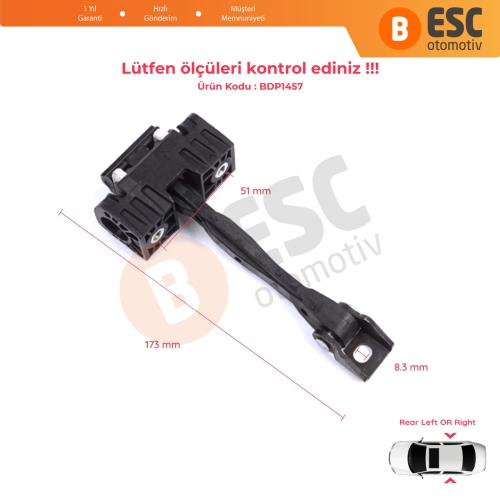 Skoda Yeti 5L 2009-2017 5L0839249B İçin Arka Sağ veya Sol Kapı Gergisi