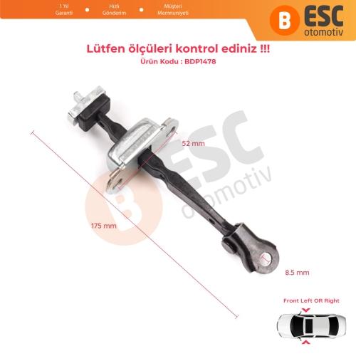 Honda Civic MK8 VIII 2005-2013 HB FN FK Sedan FD FA 72340SNLT01 İçin Ön Sağ veya Sol Kapı Gergisi