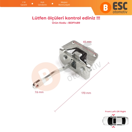 Audi A2 8Z0 2000-2005 8Z0837249 İçin Ön Sağ veya Sol Kapı Gergisi