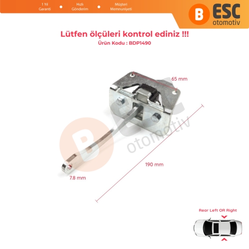 Audi A2 8Z0 2000-2005 8Z0839249 İçin Arka Sağ veya Sol Kapı Gergisi