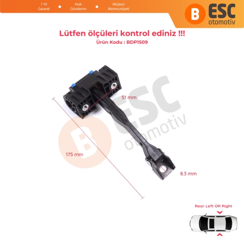 Audi Q7 SQ7 MK2 II 4M 2015-On 4M083924 İçin Arka Sağ veya Sol Kapı Gergisi