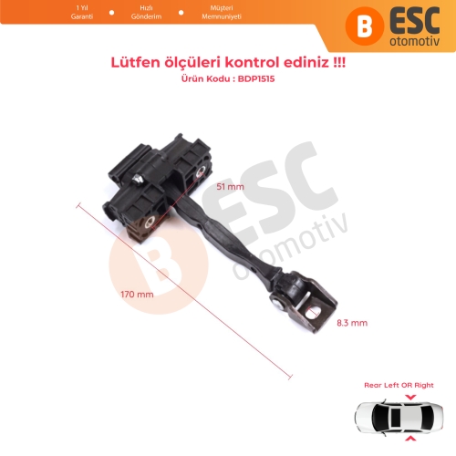 Seat Toledo MK4 KG Skoda Rapid 2012-2019 5JA839249E İçin Arka Sağ veya Sol Kapı Gergisi